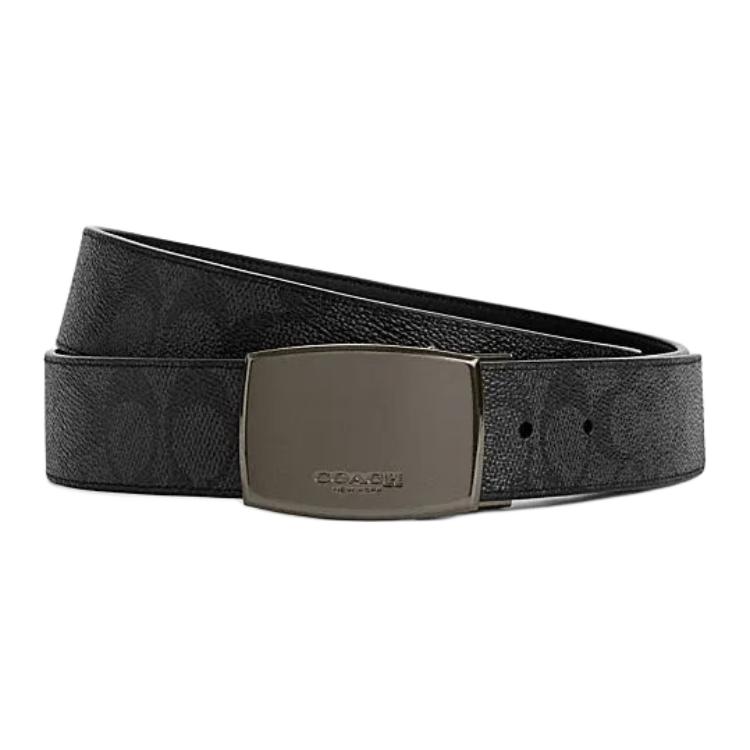 

COACH Ремень мужской из коровьей кожи, черно-серые, ширина 38 мм
