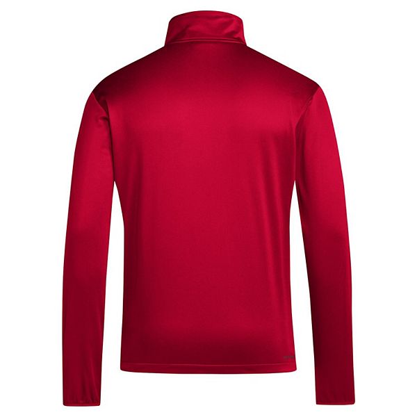 Мужская красная толстовка nc state wolfpack 2024 coaches sideline quarter-zip Adidas — фото 4
