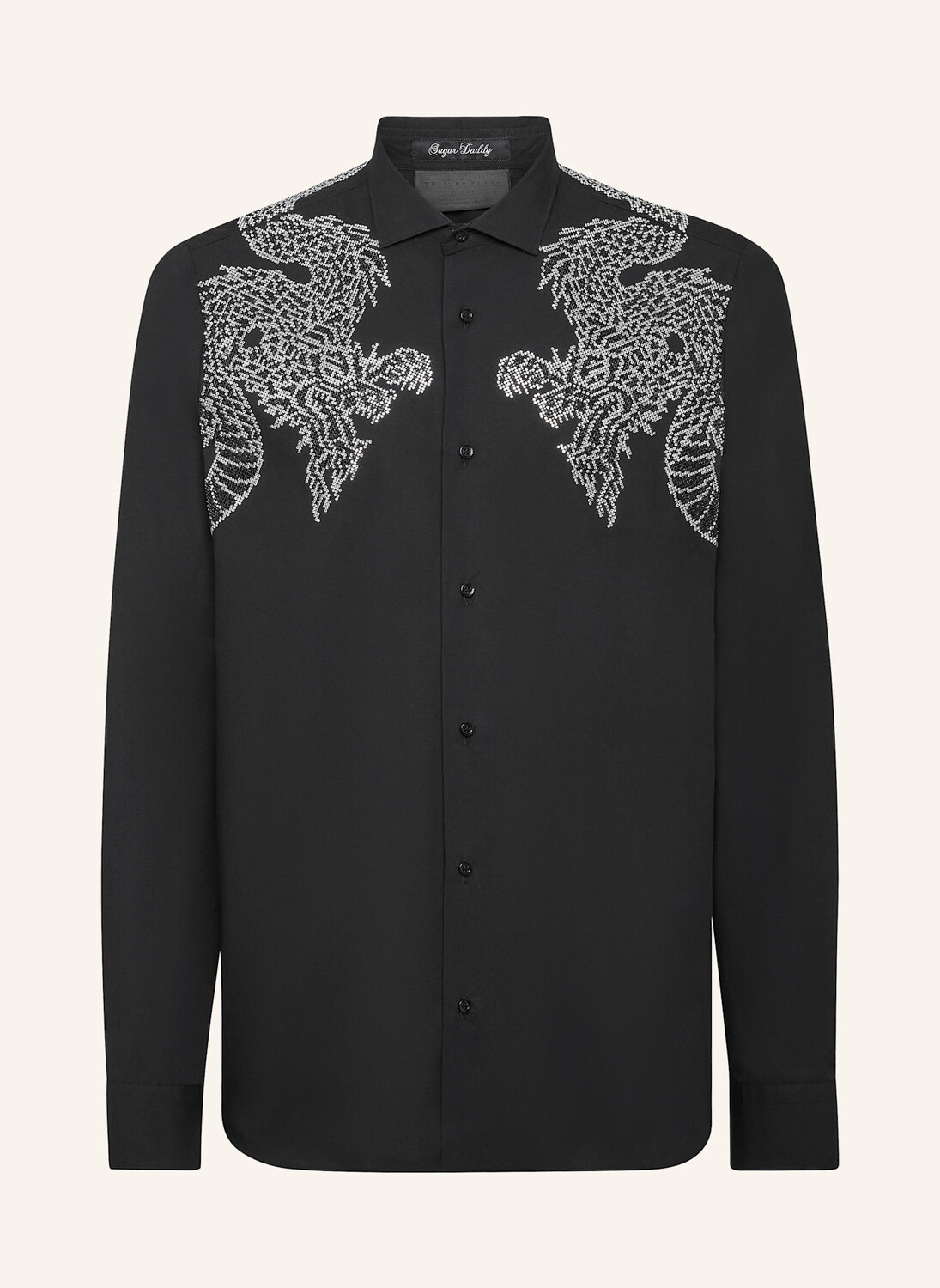 

Рубашка узкого кроя «Дракон» Philipp Plein, черный