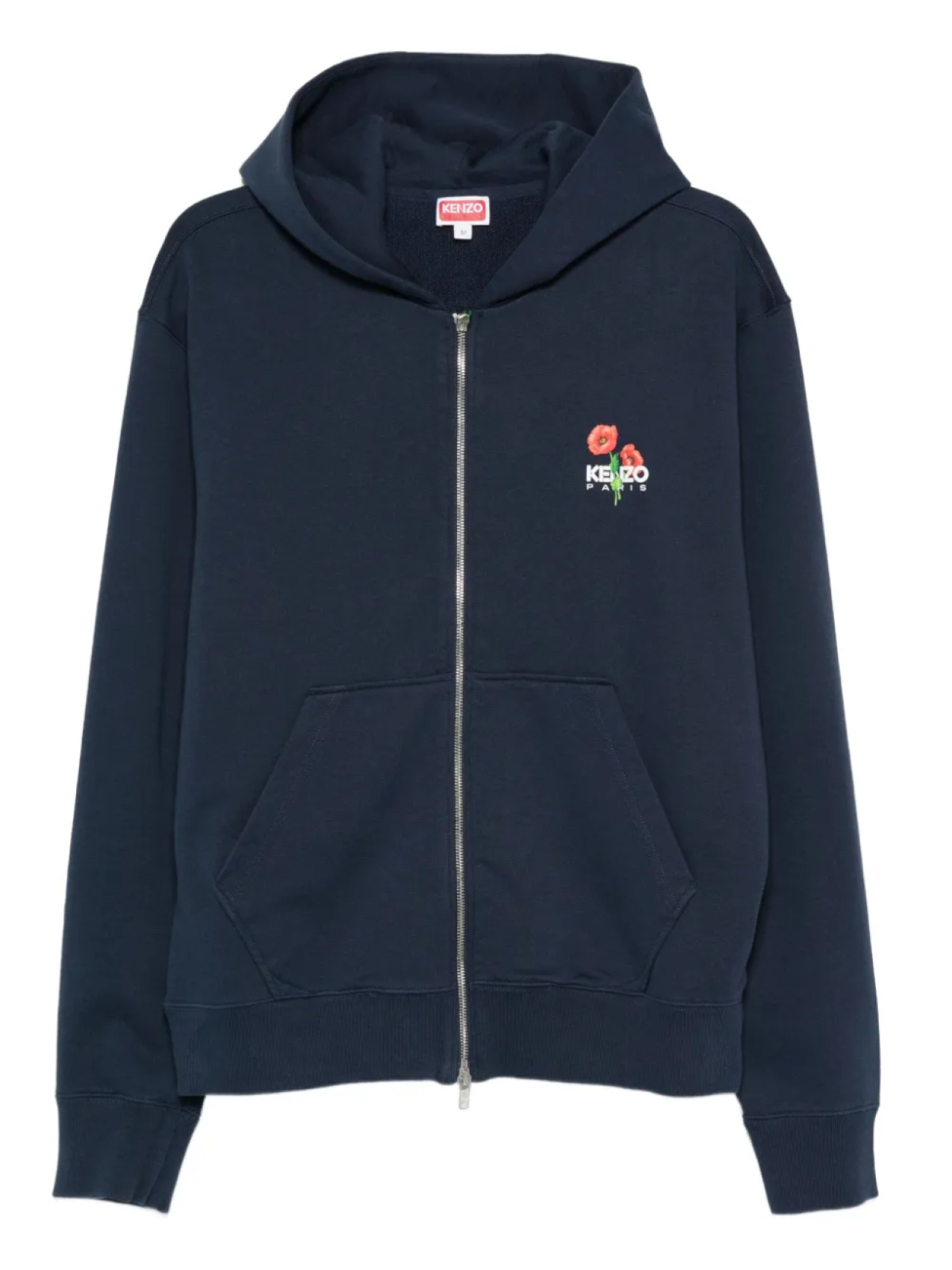 

Толстовка Kenzo с цветочной вышивкой на молнии, синий