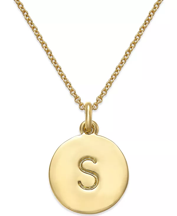 

Ожерелье с подвеской в виде инициалов, позолоченное 12 карат, 17 дюймов + удлинитель 3 дюйма Kate Spade New York, s