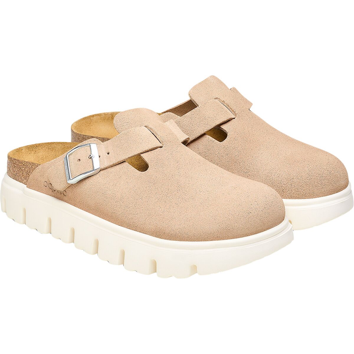 Бостон массивный узкий клог Birkenstock, цвет warm sand suede — фото 2