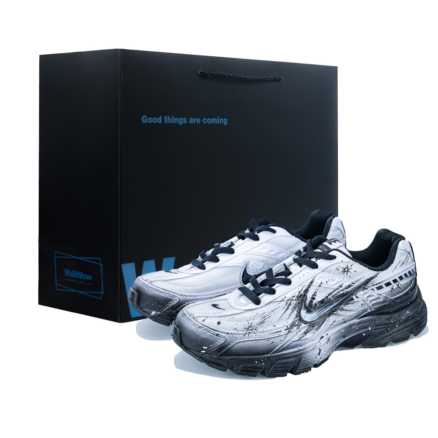 

Nike Инициатор амортизация, дышащие, поддерживающие низкие кроссовки outdoor unisex silver white black