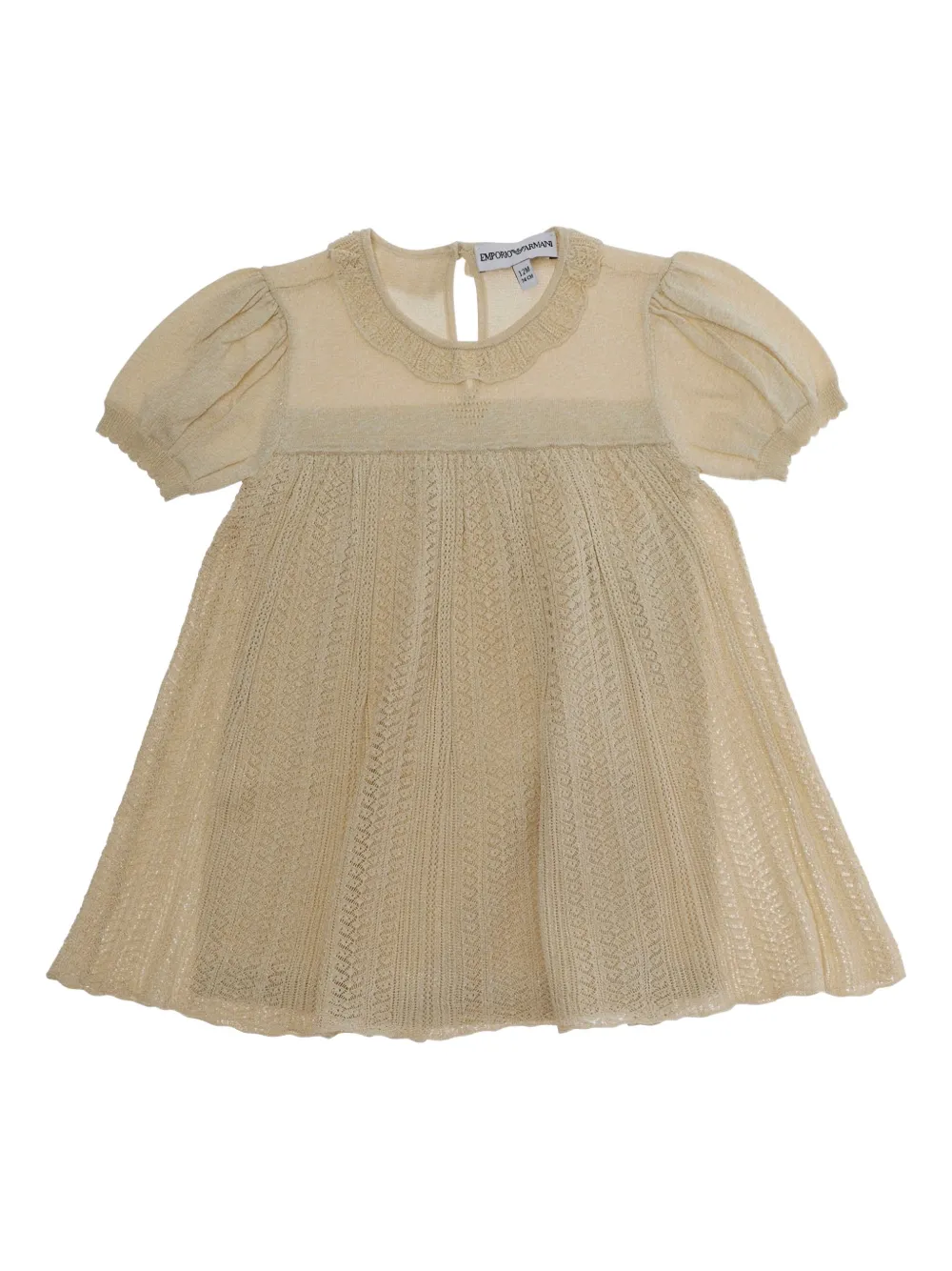 

Кружевное платье Emporio Armani Kids, нейтральный