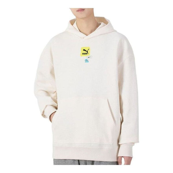

Толстовка oversize trend graphic logo hoodie 'white' Puma, белый