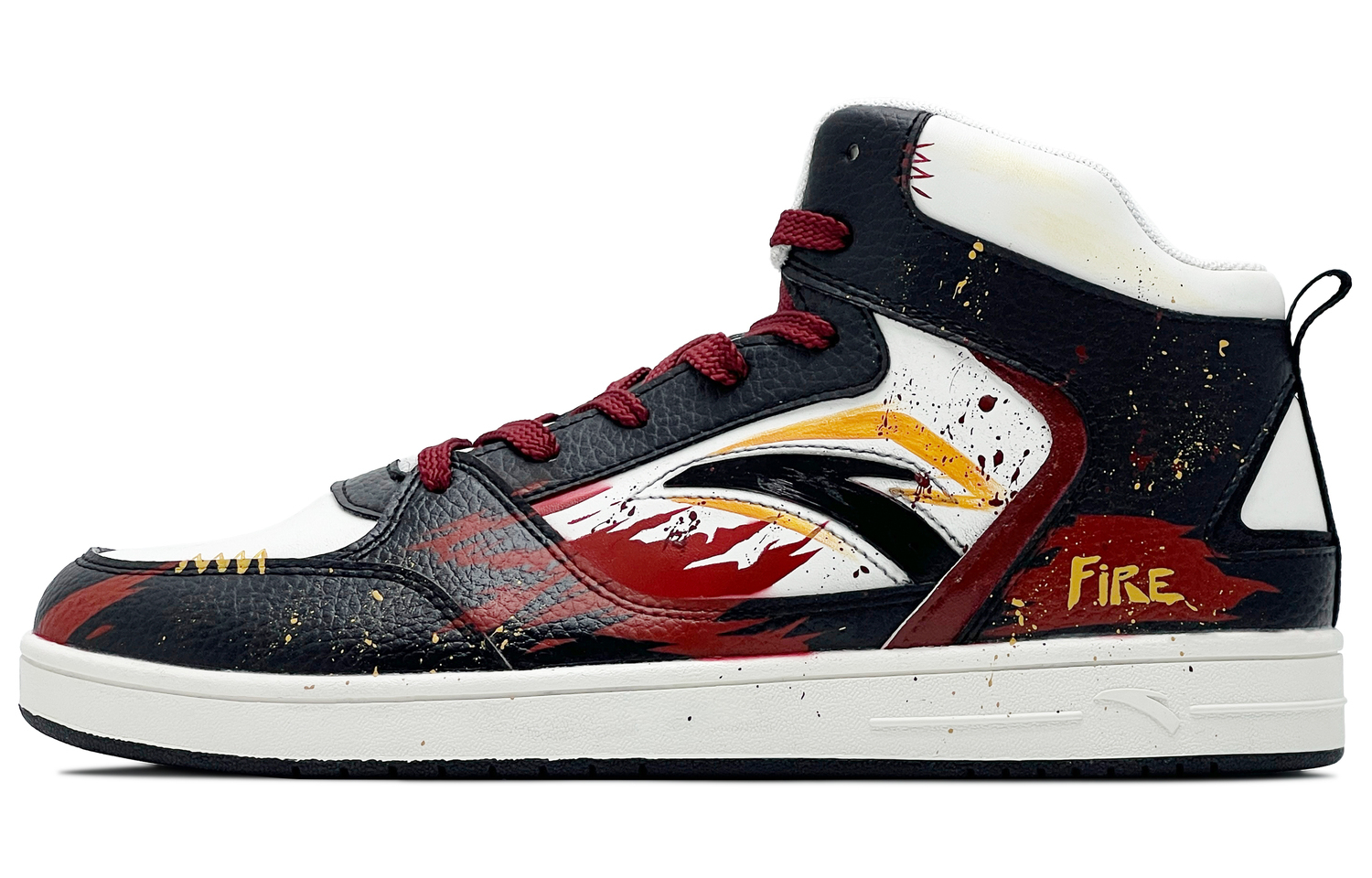 

Мужские скейтбордистские кроссовки Little Zero Feeling, износостойкие, легкие, с возможностью увеличения роста, средней высоты Anta, черный красный