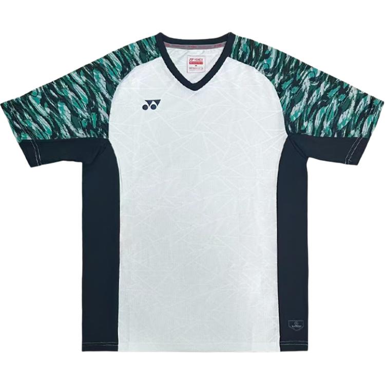 

Футболка для бадминтона Unisex с V-образным вырезом Moderate YONEX, spectral зеленый белый