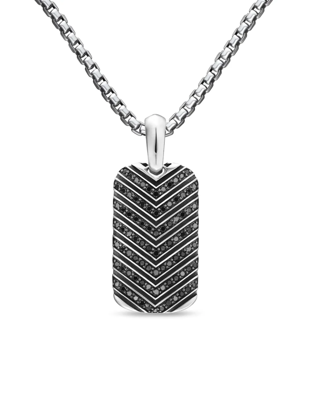 

Серебряная подвеска с бриллиантами David Yurman, серебяный