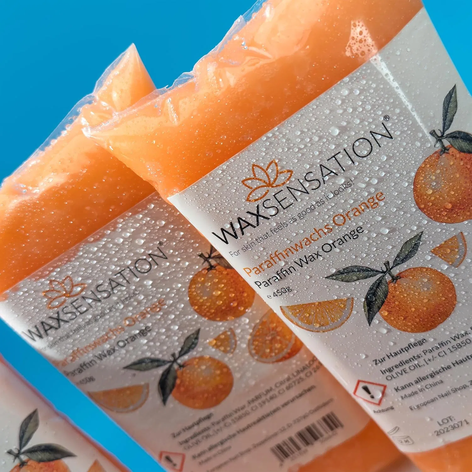Набор парафинового воска, оранжевый, 6 x 450 г ‎Waxsensation, Orange — фото 2