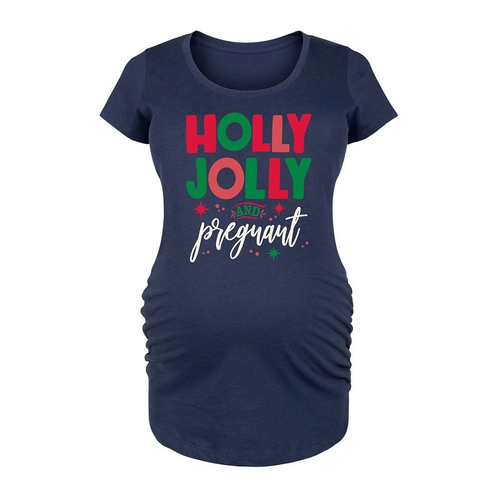 

Футболка для беременных Holly Jolly и беременных с рисунком Licensed Character, темно-синий