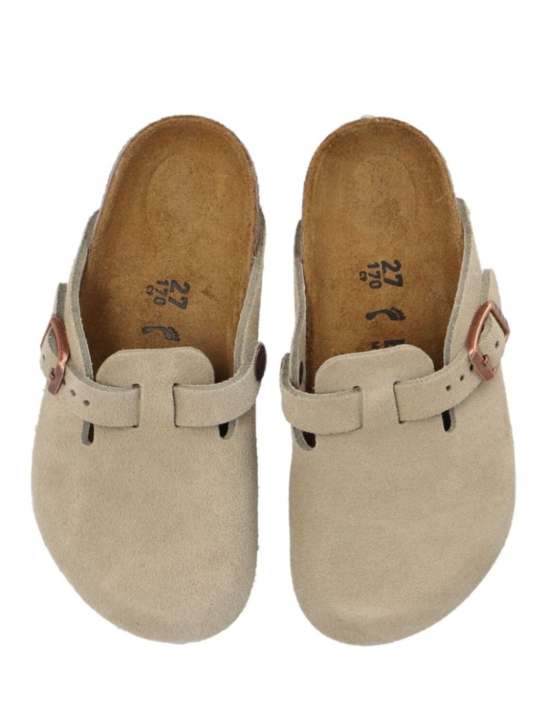 Детские тапочки Birkenstock Boston Birkenstock Kids, серый — фото 4