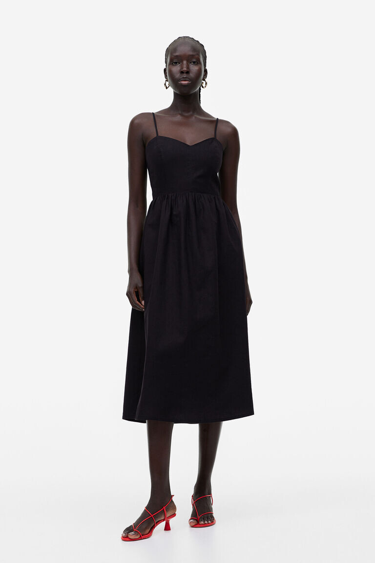 

Платье из смесового льна H&M, черный