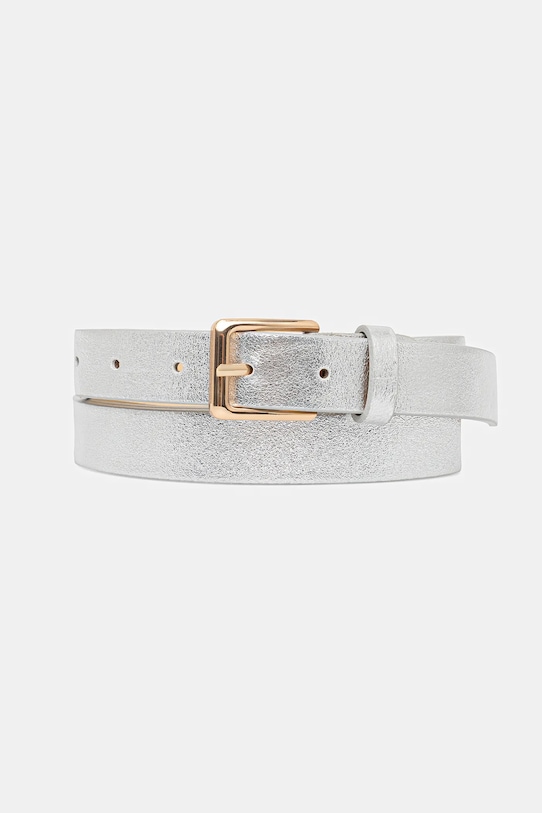 

Кожаный ремень Answear.Lab, серебряный