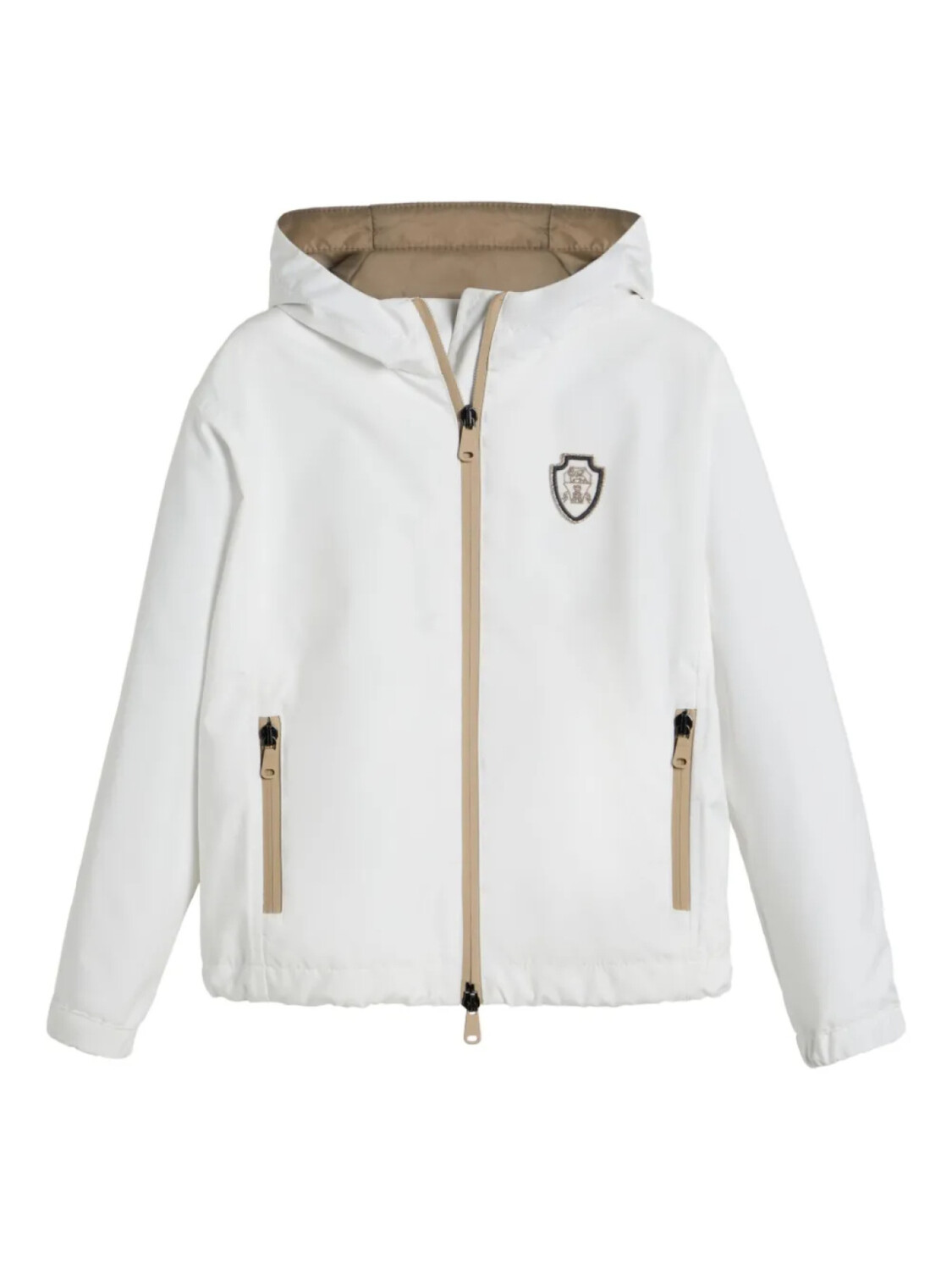 

Детская куртка с вышитым логотипом Brunello Cucinelli Brunello Cucinelli Kids, белый