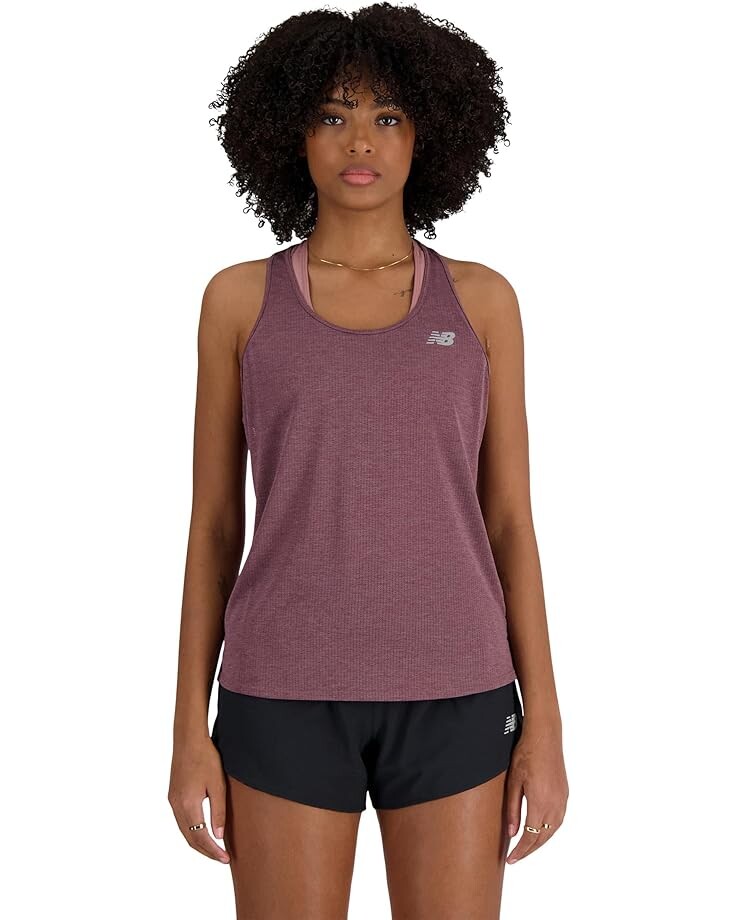 

Майка New Balance Athletics Tank, цвет Licorice Heather