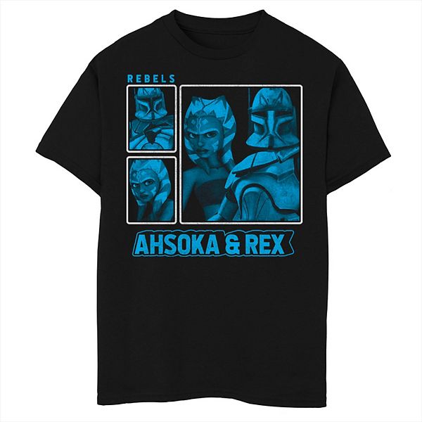 

Футболка с принтом Ahsoka & Rex из сериалов «Войны клонов» и «Повстанцы» для мальчиков 8-20 Star Wars