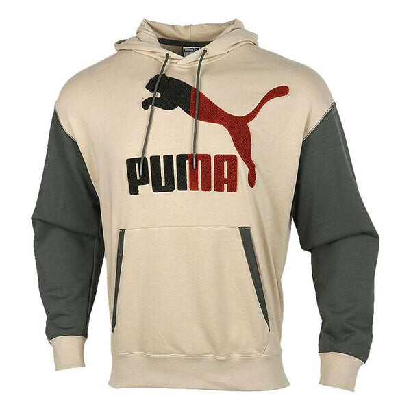 

Толстовка colorblock hooded sports gray green brown colorblock Puma, серый