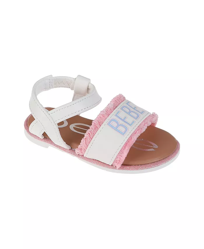 

Модные и удобные сандалии для девочек Toddler Girls Bebe, белый