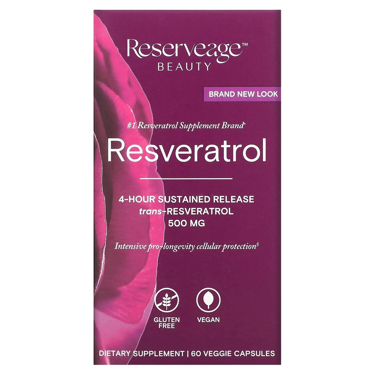 

ReserveAge Nutrition Ресвератрол 500 мг 60 вегетарианских капсул