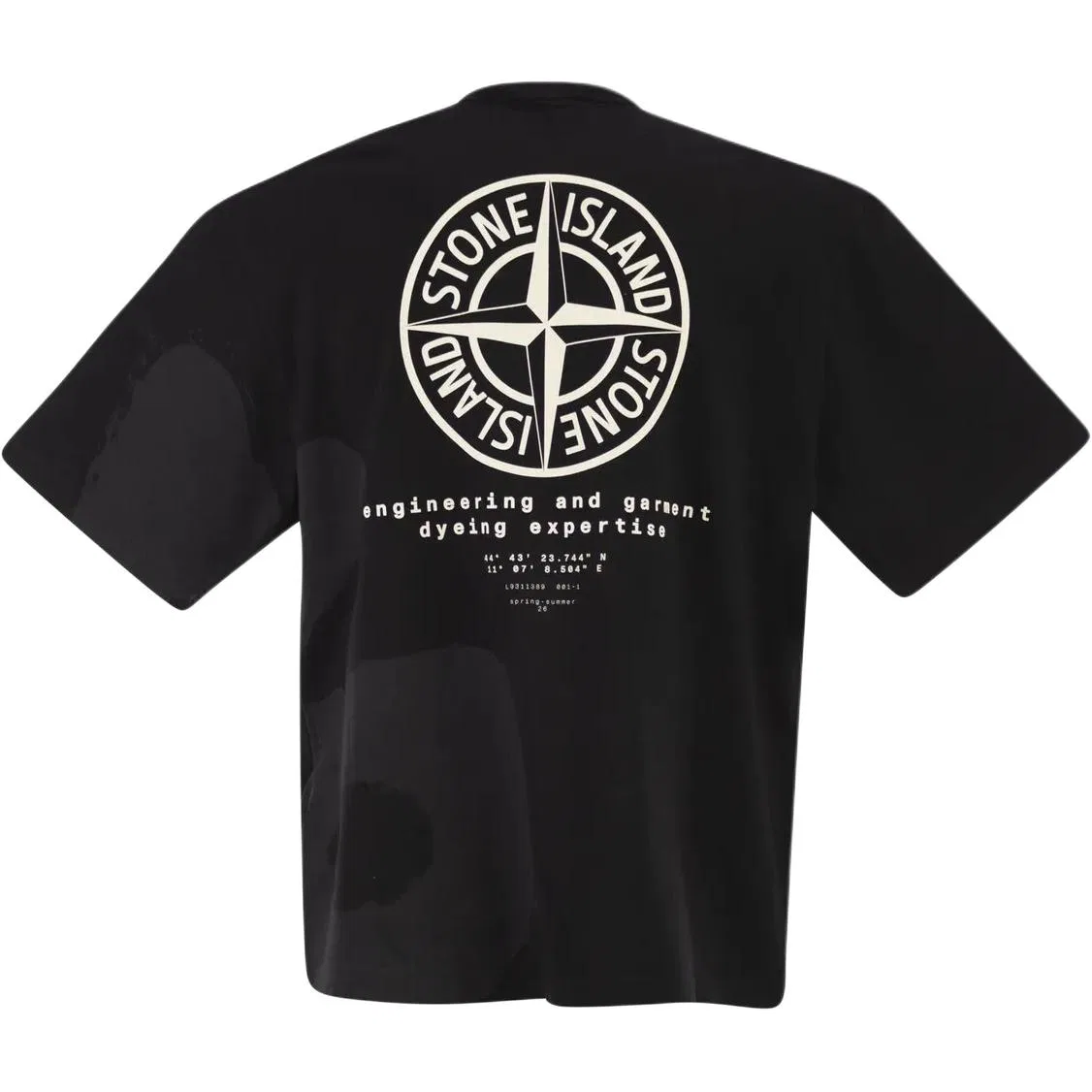 Футболка с круглым вырезом Stone Island черная — фото 3