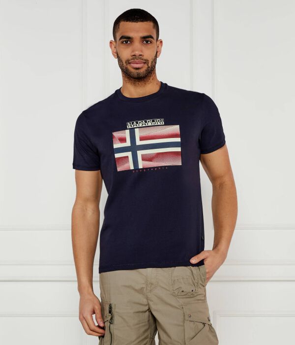 

Футболка лари Relaxed fit Napapijri, синий