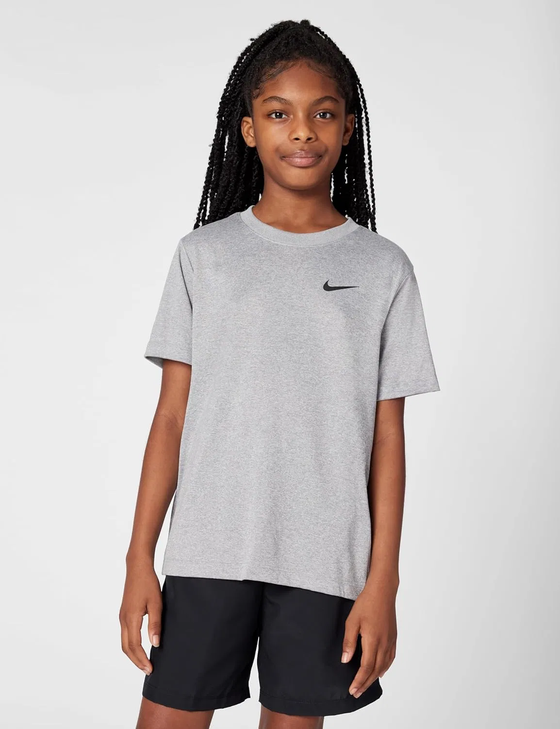 Футболка Nike Dri-FIT Legend для детей, Tumbled Grey/Flat Silver/Heather — фото 2