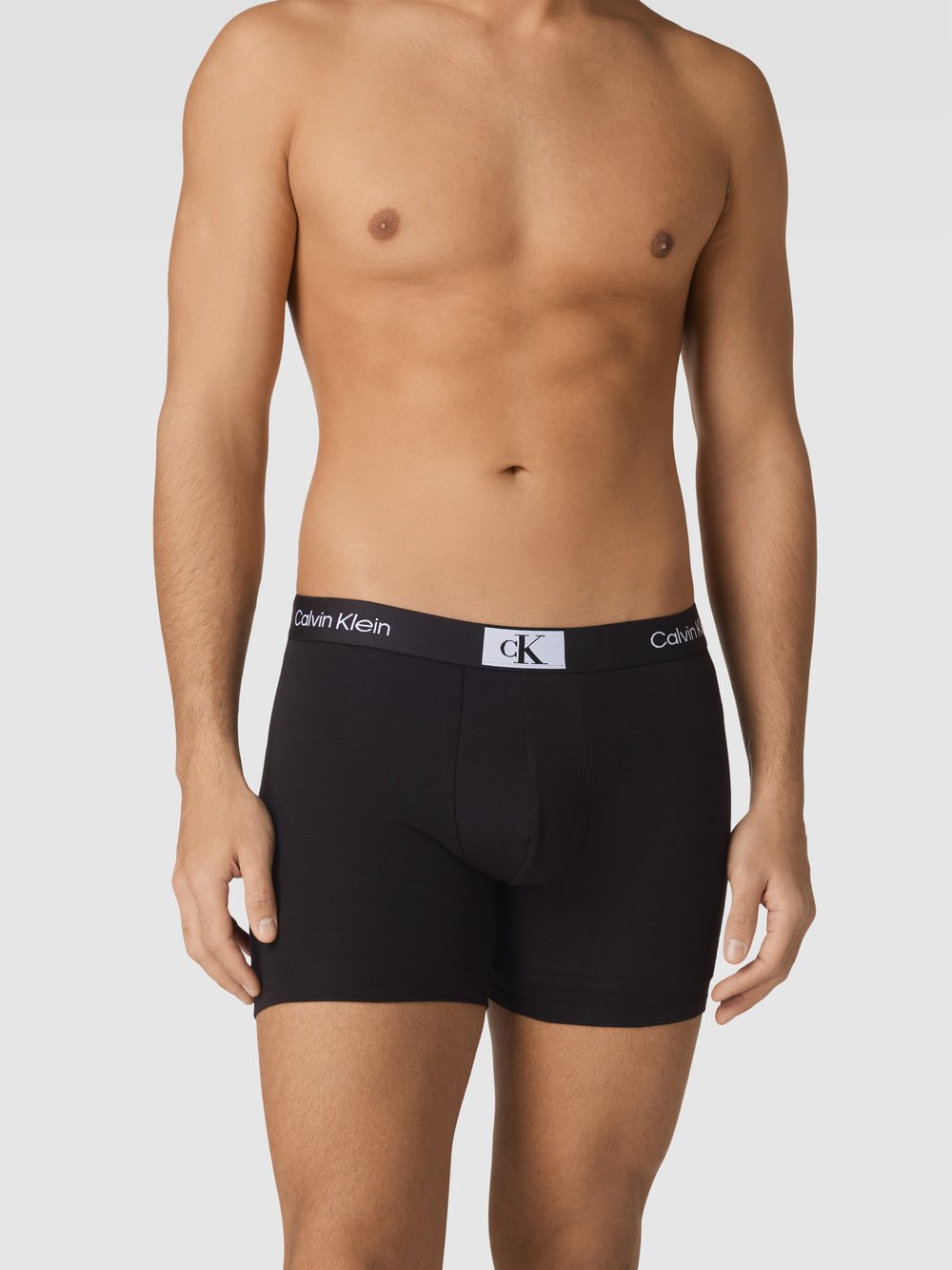 

Брюки с эластичным поясом с логотипом, модель «BOXER BRIEF», в упаковке 3 шт Calvin Klein Underwear, черный