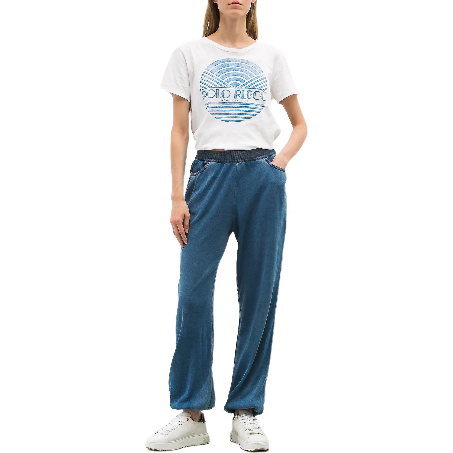 Футболка X Yankees Regular женская классическая Polo Ralph Lauren, White — фото 3