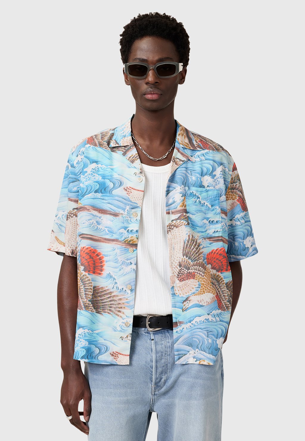 

Рубашка CORSICAN AllSaints, синий