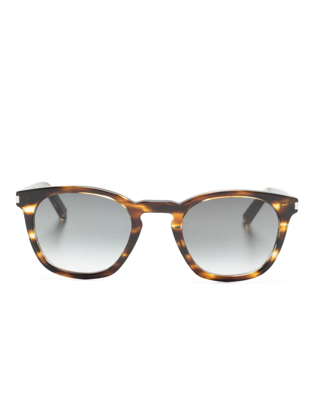 

Солнцезащитные очки черепаховой расцветки Saint Laurent Eyewear, коричневый
