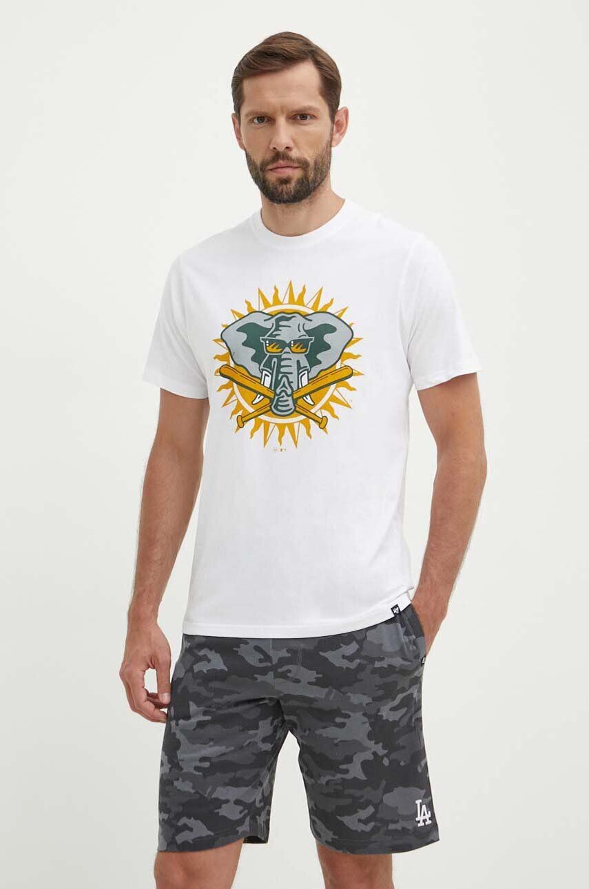 

Хлопковая футболка MLB Oakland Athletics 47 brand, белый