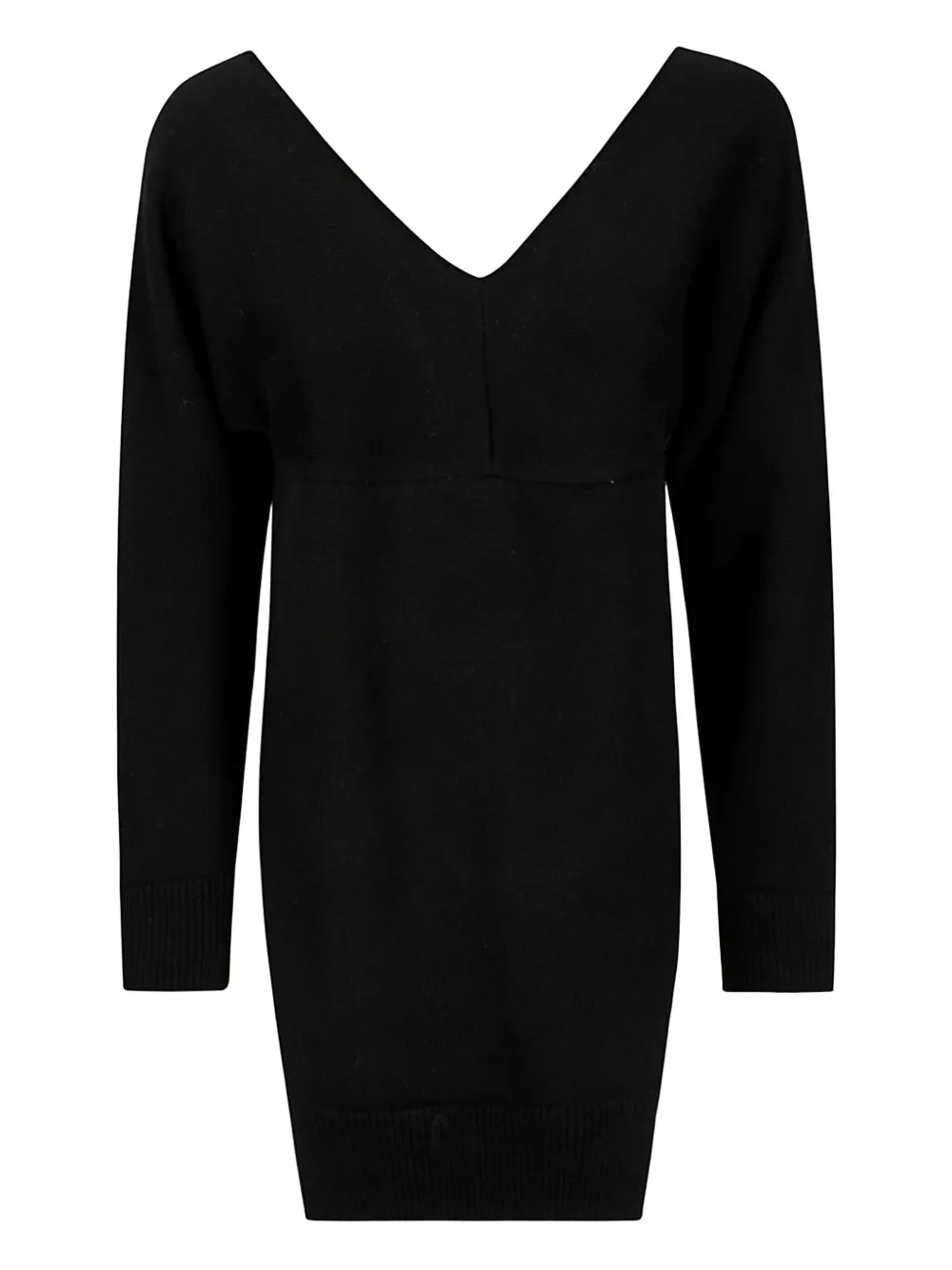 

Платье миди с V-образным вырезом Stefano Mortari, черный
