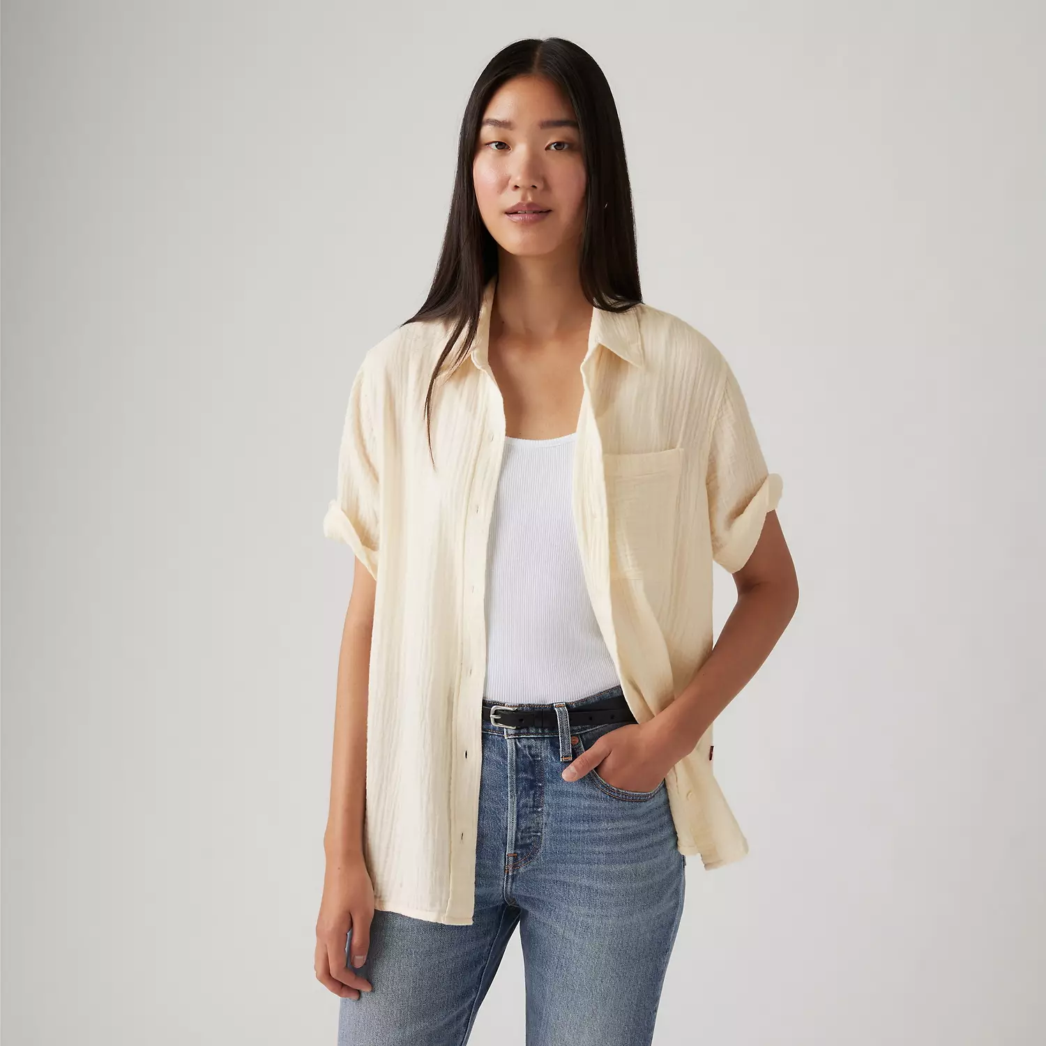 

Рубашка с коротким рукавом Darlene Levi's, цвет Whisper White