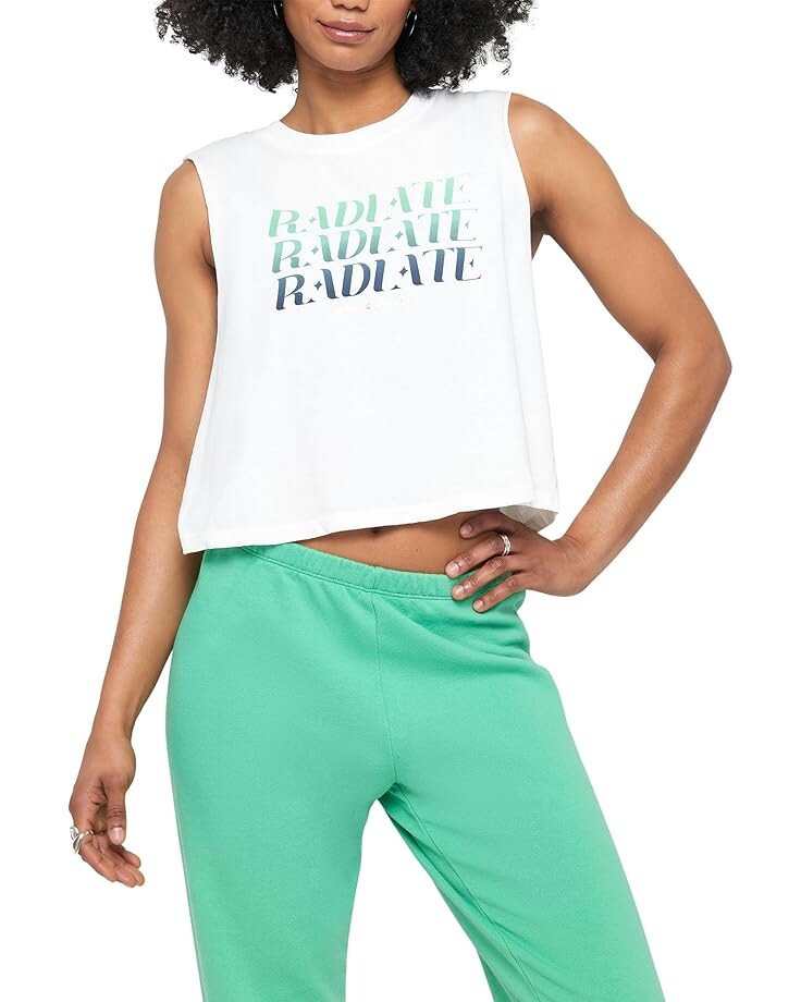 

Топ Spiritual Gangster FAN RADIATE CALLIE CROP TANK, белый