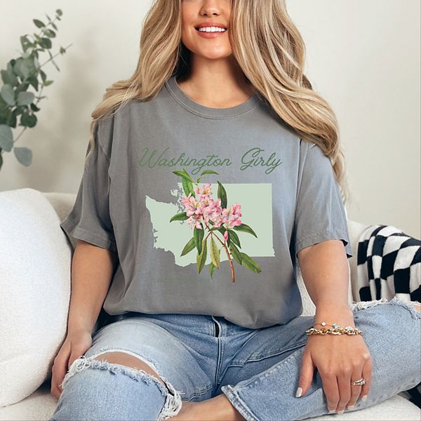 

Футболка Washington girly flower garment dyed Simply Sage Market, Grey, Серый, Футболка Washington girly flower garment dyed Simply Sage Market, Grey