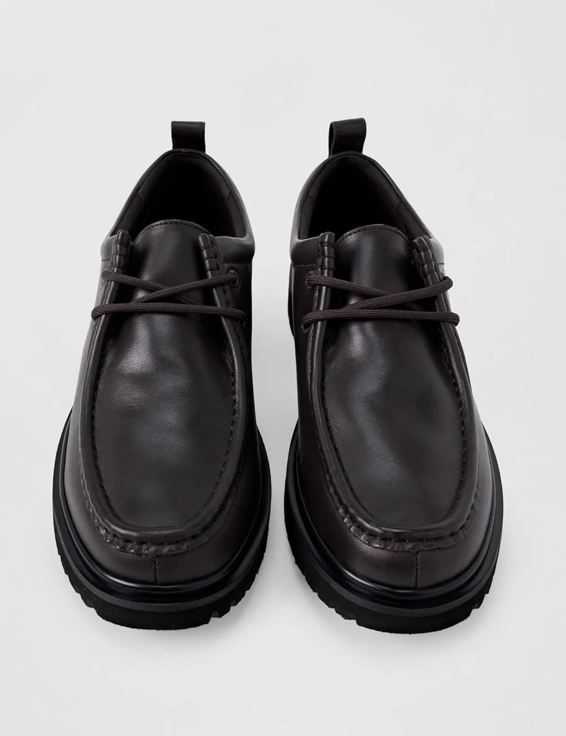 Туфли Calvin Klein Herren Boat Schuhe Hybrid Apron Laceup Elegant, Brown Dark Brown Black — фото 4