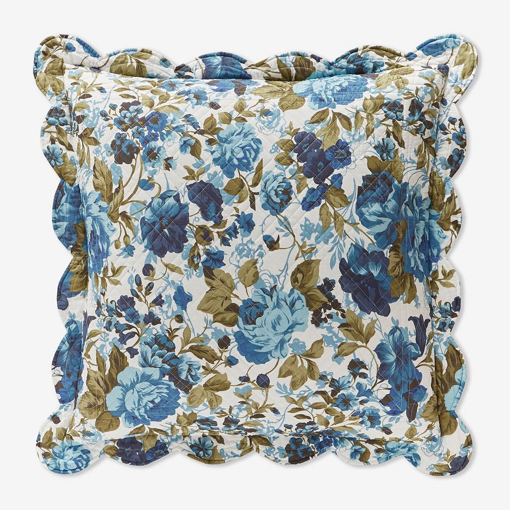 

BrylaneHome Florence 16 Квадратная подушка, цвет Teal Floral