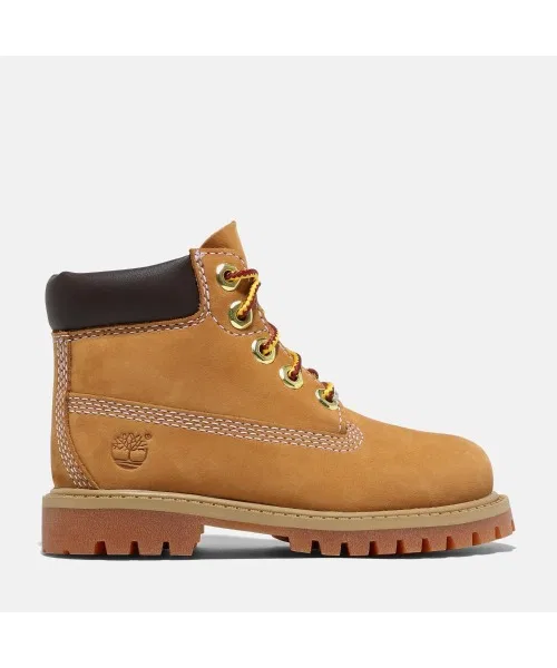 Ботинки водонепроницаемые Timberland Kids 6-дюймовые премиум пшеничные