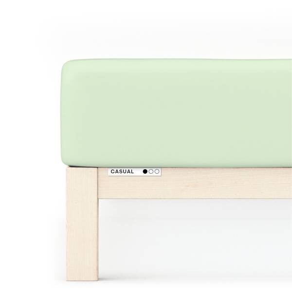 

Простынь на подгонке schlafgut Casual, 160x25x200 см цвет green light