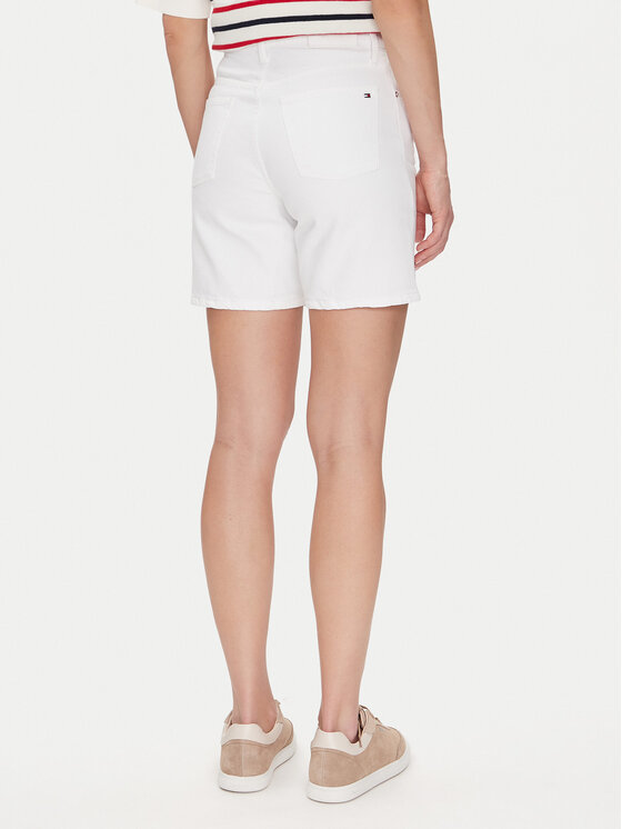 Джинсовые шорты обычного кроя Dnm Straight Short Rw White WW0WW45924 Tommy Hilfiger, белый — фото 3