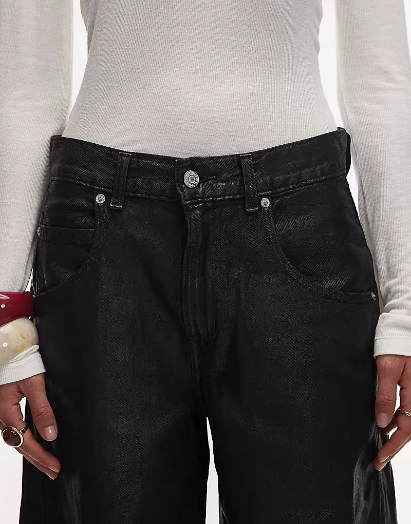 Супер-широкие джинсы Levis с облегающим верхом Levi's, черный — фото 4