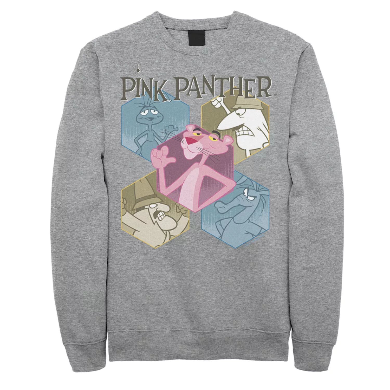 

Мужской свитшот с шестиугольными портретами The Pink Panther Licensed Character