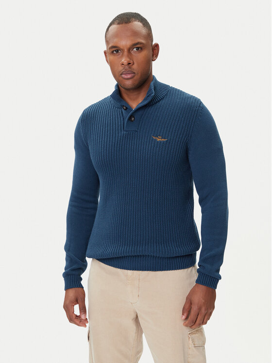 

Свитер slim fit 252MA1572UL00409 Aeronautica Militare, синий