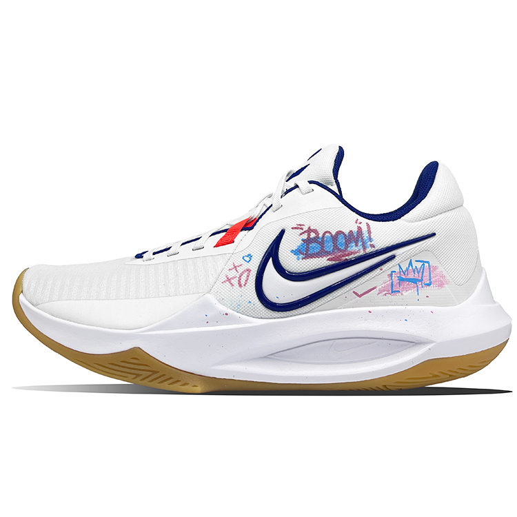 

Nike Точность 6 Амортизирующие противоскользящие износостойкие низкие баскетбольные кроссовки мужские белый - белый, цвет White