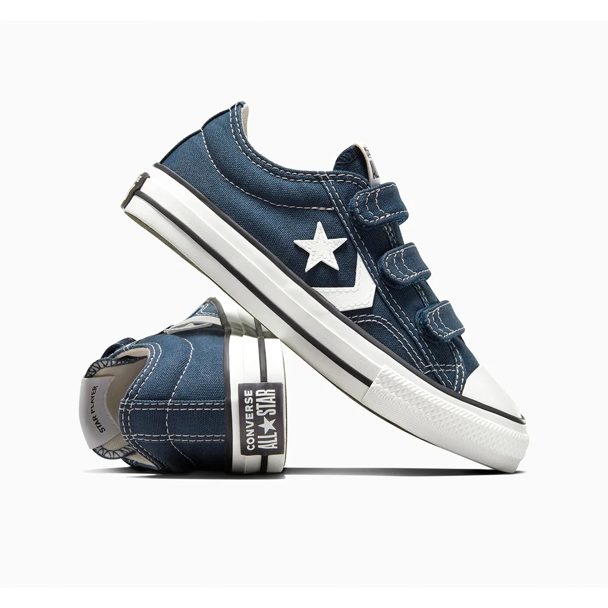 Детские повседневные кроссовки Star Player 76 Foundational Canvas Converse, темно-синий — фото 3