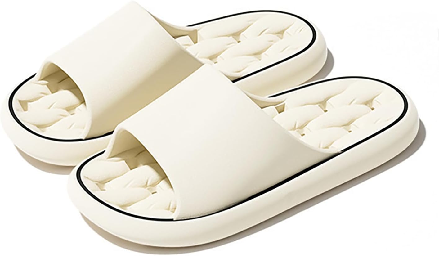 

Шлепанцы Geerta 2024 Cloud Slides для женщин и мужчин, домашние тапочки с подушкой и дренажными отверстиями, мягкие, для дома, ванной, бассейна, максимальный комфорт, легкие, с толстой подошвой, нескользящие, легко чистятся, белый