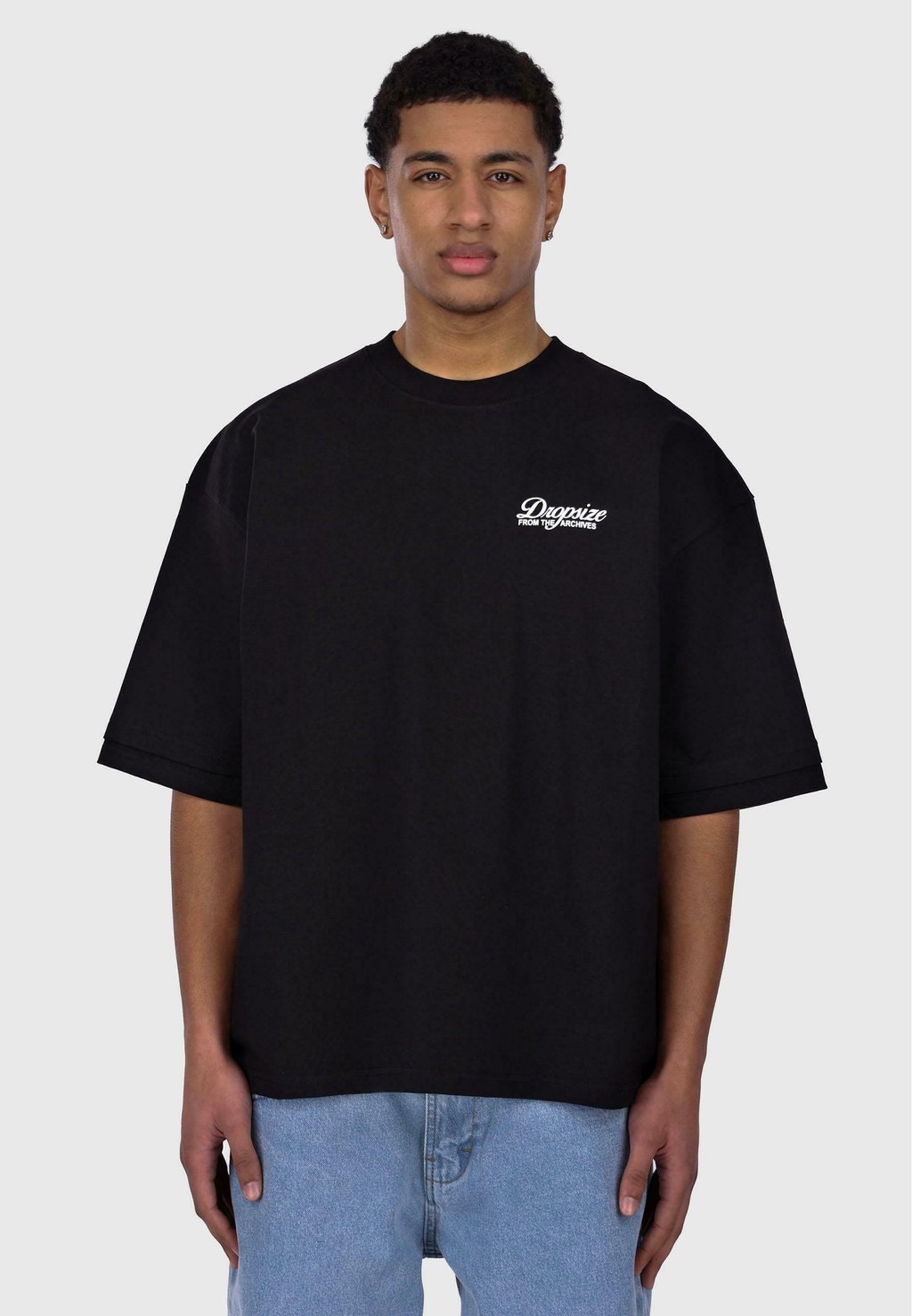 

Футболка с принтом HEAVY OVERSIZE DOUBLE ARM Dropsize, черный