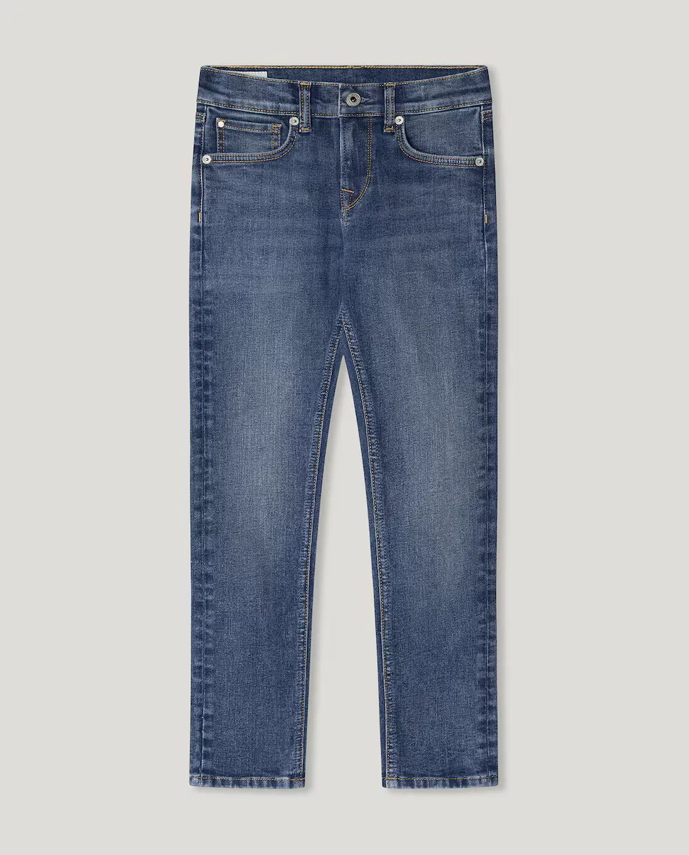 

Джинсы для мальчиков облегающего кроя с эффектом потертости Pepe Jeans, синий