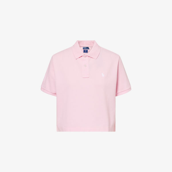 

Поло Ralph Lauren x Wimbledon Polo Pony укороченная поло из хлопкового пике Polo Ralph Lauren, розовый