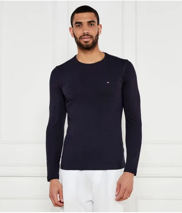 Лонгслив slim fit Tommy Hilfiger, темно-синий